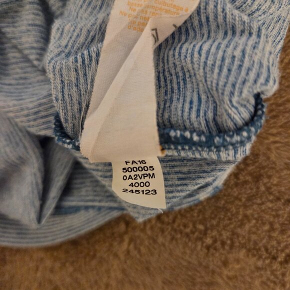 Lucy Dashing Sleeveless Striped Pocket Tank Top Teal Blue Size L Stretch Casual - Picture 7 of 9